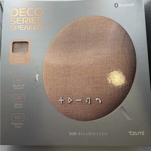 Tzumi Deco Series Bluetooth Speaker - Brown Fabric